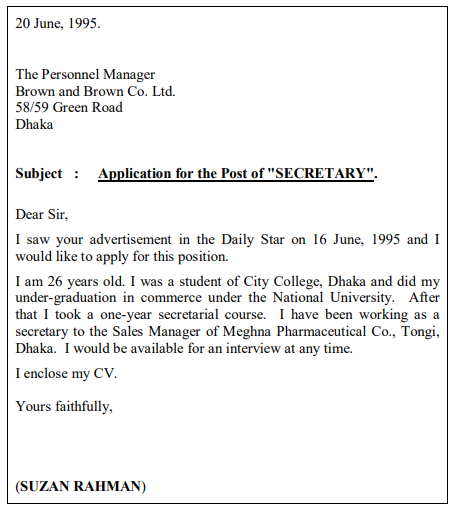 Applying for jobs