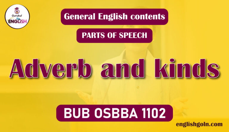 Adverb and kinds