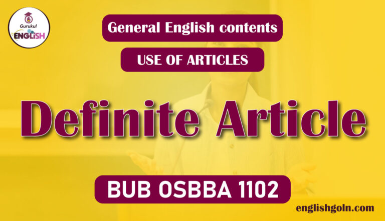 Definite Article