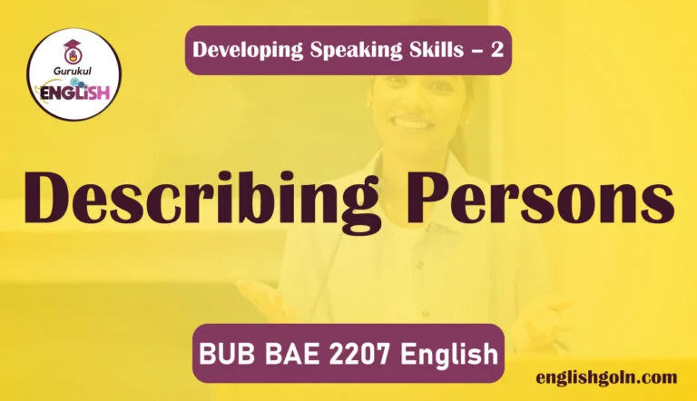 Describing Persons