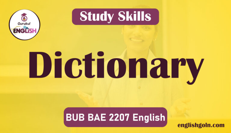 Study Skills Dictionary