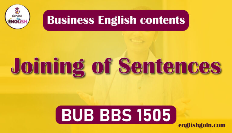 Joining of Sentences