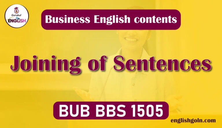 Joining of Sentences