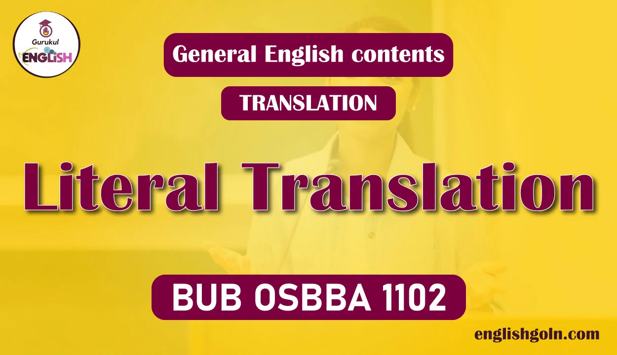 Literal Translation