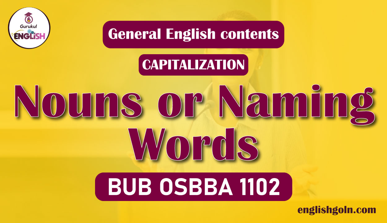 Nouns or Naming Words