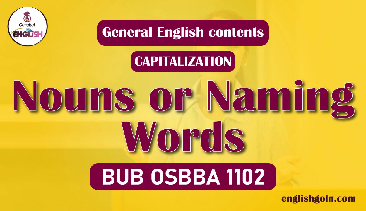 Nouns or Naming Words