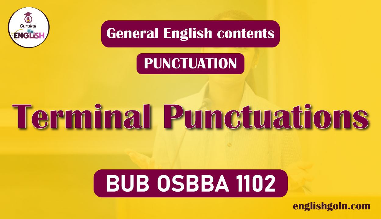Terminal Punctuations 1 Terminal Punctuations