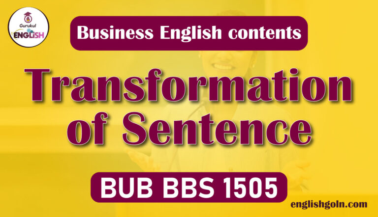 Transformation of Sentence